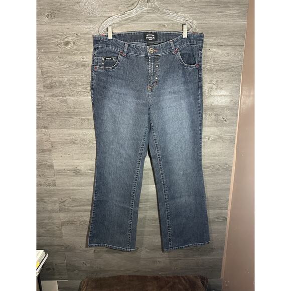 Squeeze Jeans Women Size 18 W Bootcut Embroidered Pockets Y2K - Picture 5 of 10